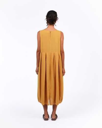 Montaigne Sartène Linen Summer Dress Mustard5