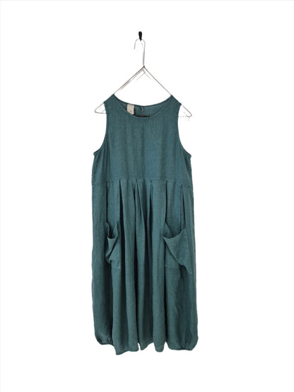 Montaigne Sartène Linen Summer Dress Teal