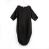 Montaigne Scallop Casual Linen Dress Black