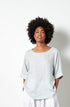 Montaigne Serenite (Curved Hemline) Linen Top Silver