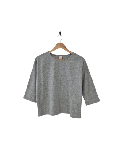 Montaigne Siena 100% Cotton 3/4 Sleeve Top Grey1