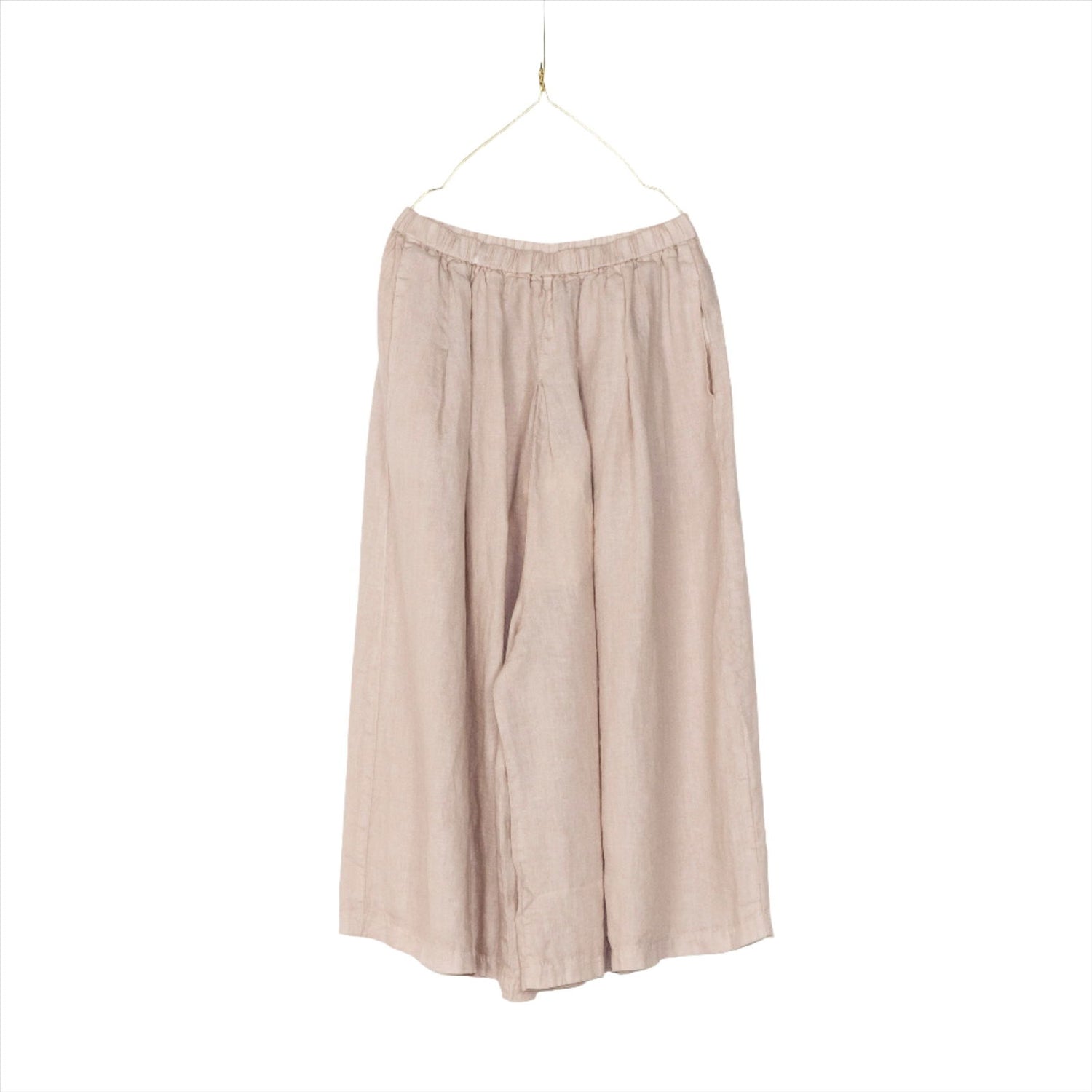Montaigne Solid Linen Culottes Rose