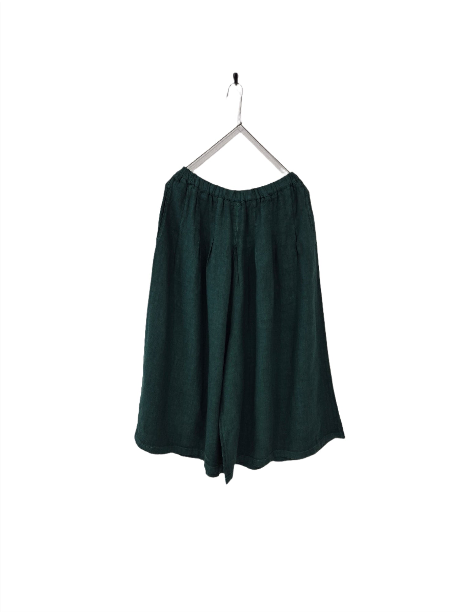 Montaigne Solid Linen Culottes Teal