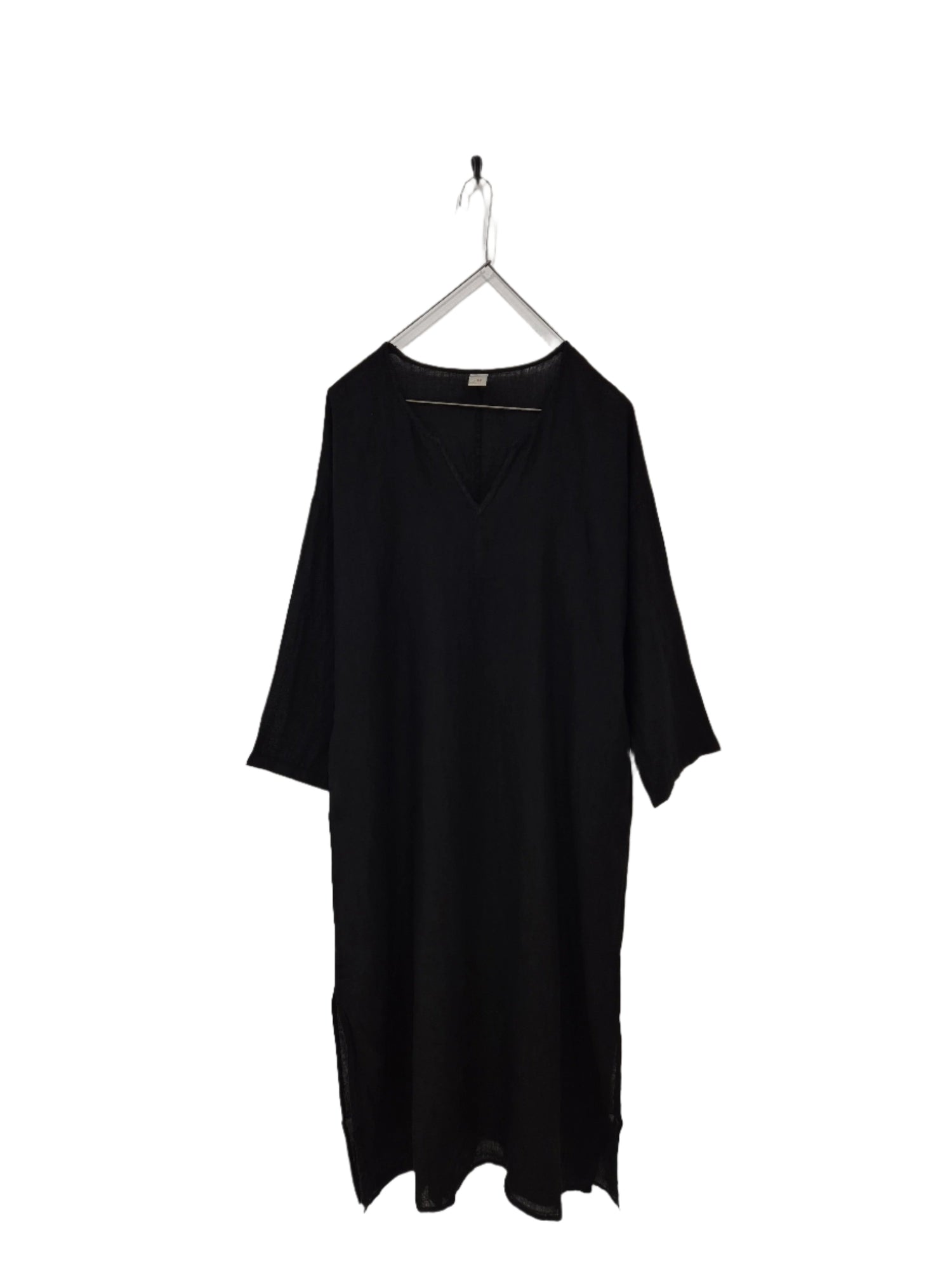 Montaigne Sophie Linen Kaftan Dress Black