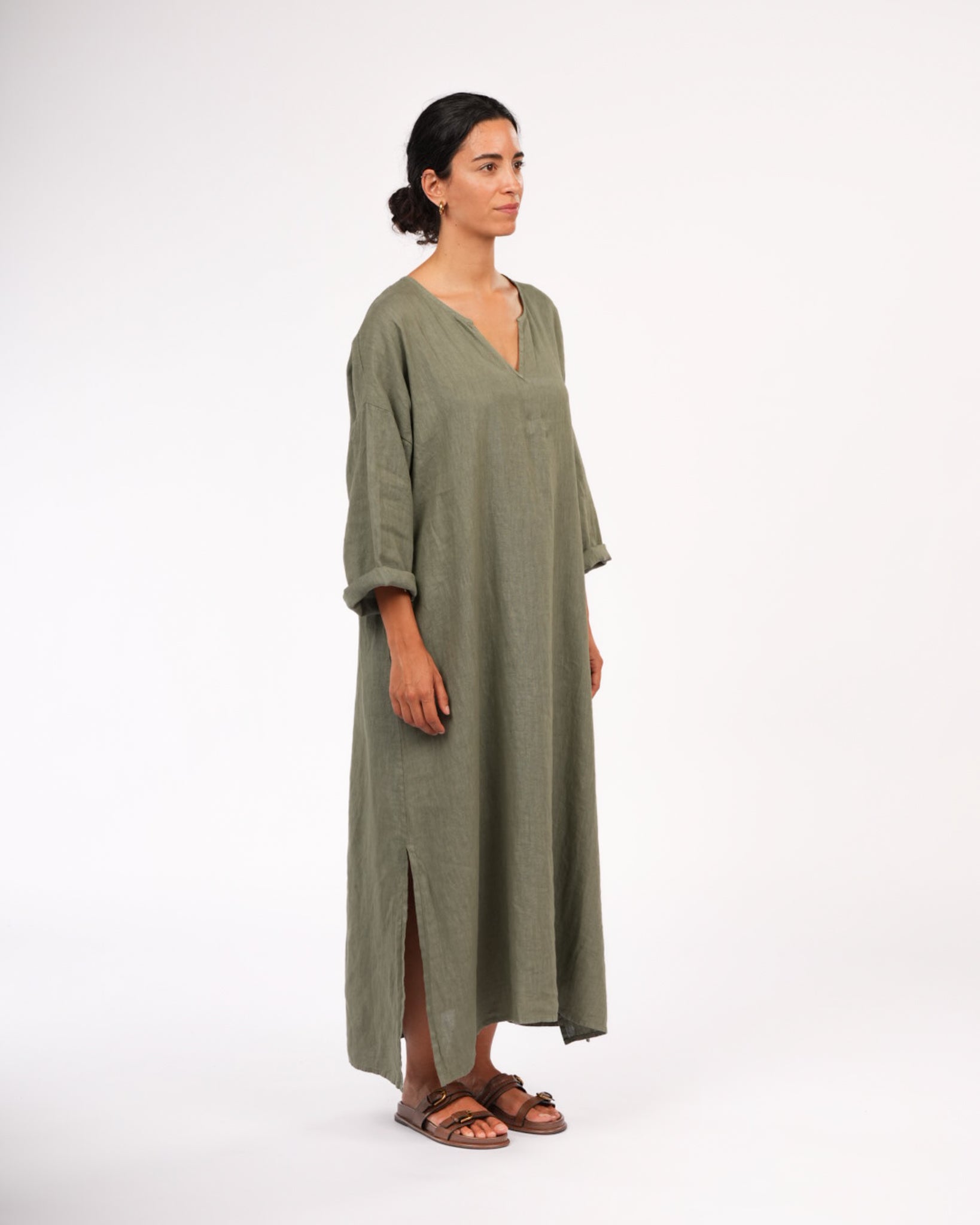 Sophie Linen Kaftan Dress