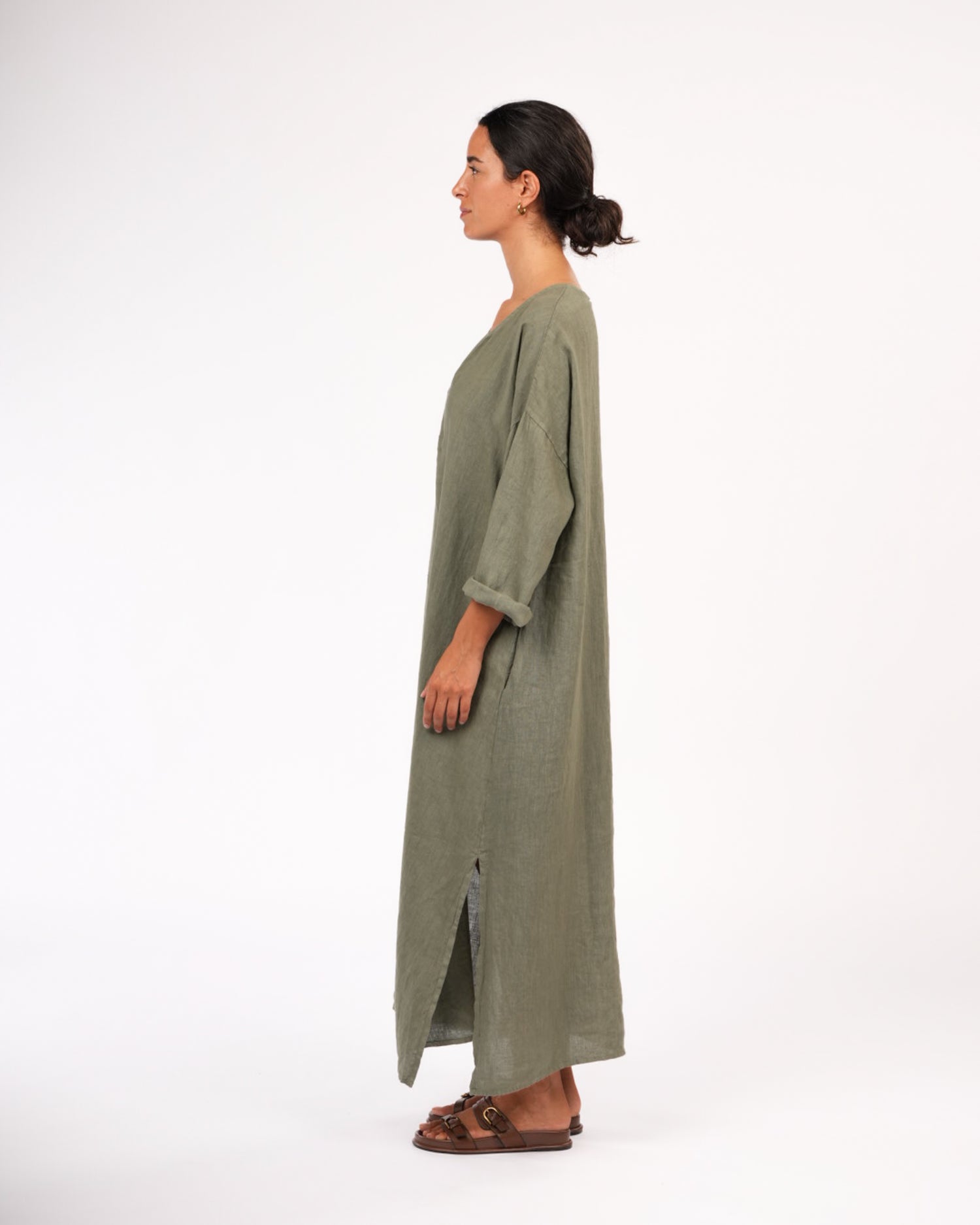 Sophie Linen Kaftan Dress
