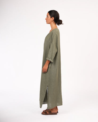 Sophie Linen Kaftan Dress