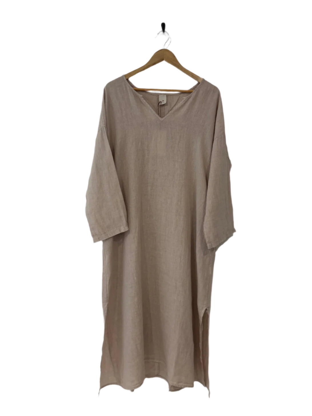 Montaigne Sophie Linen Kaftan Dress Natural