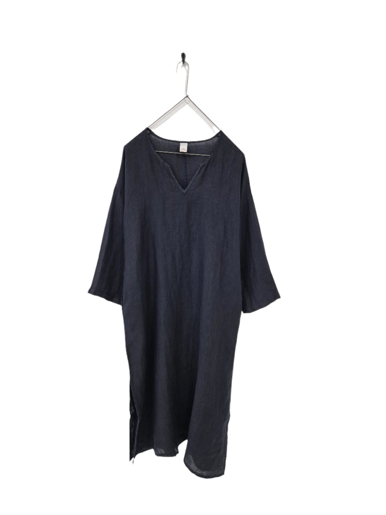 Montaigne Sophie Linen Kaftan Dress Navy