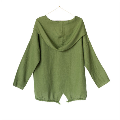 Montaigne Throw Over Hooded Jacket Forest Green