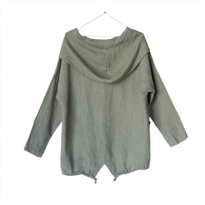 Montaigne Throw Over Hooded Jacket Khaki1