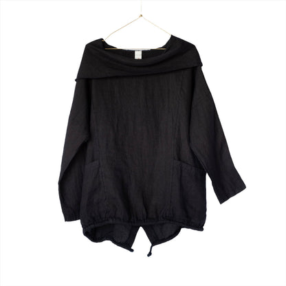 Montaigne Throw Over Hooded Jacket Navy1