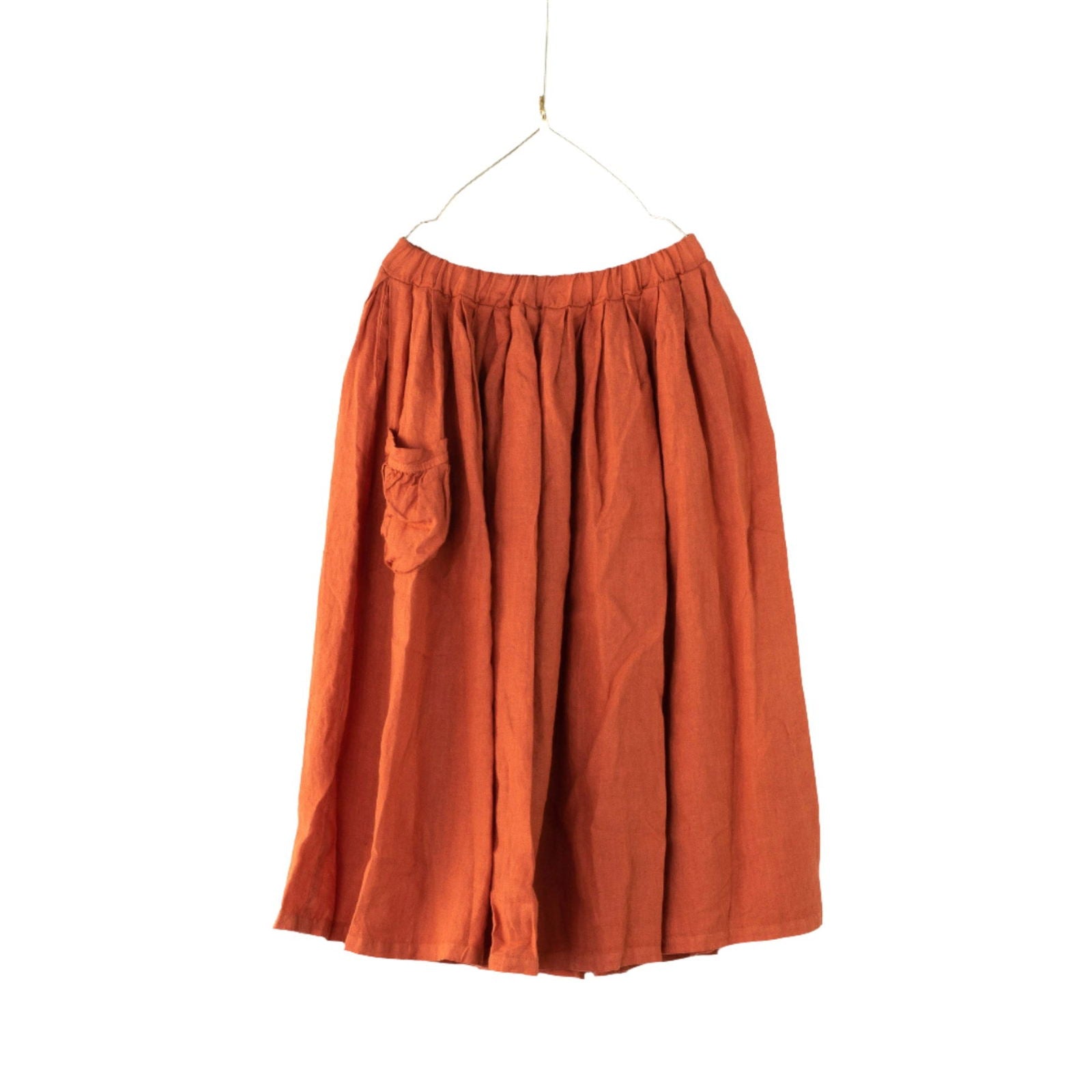 Montaigne Transeasonal Linen Skirt with Front Pocket Ginger