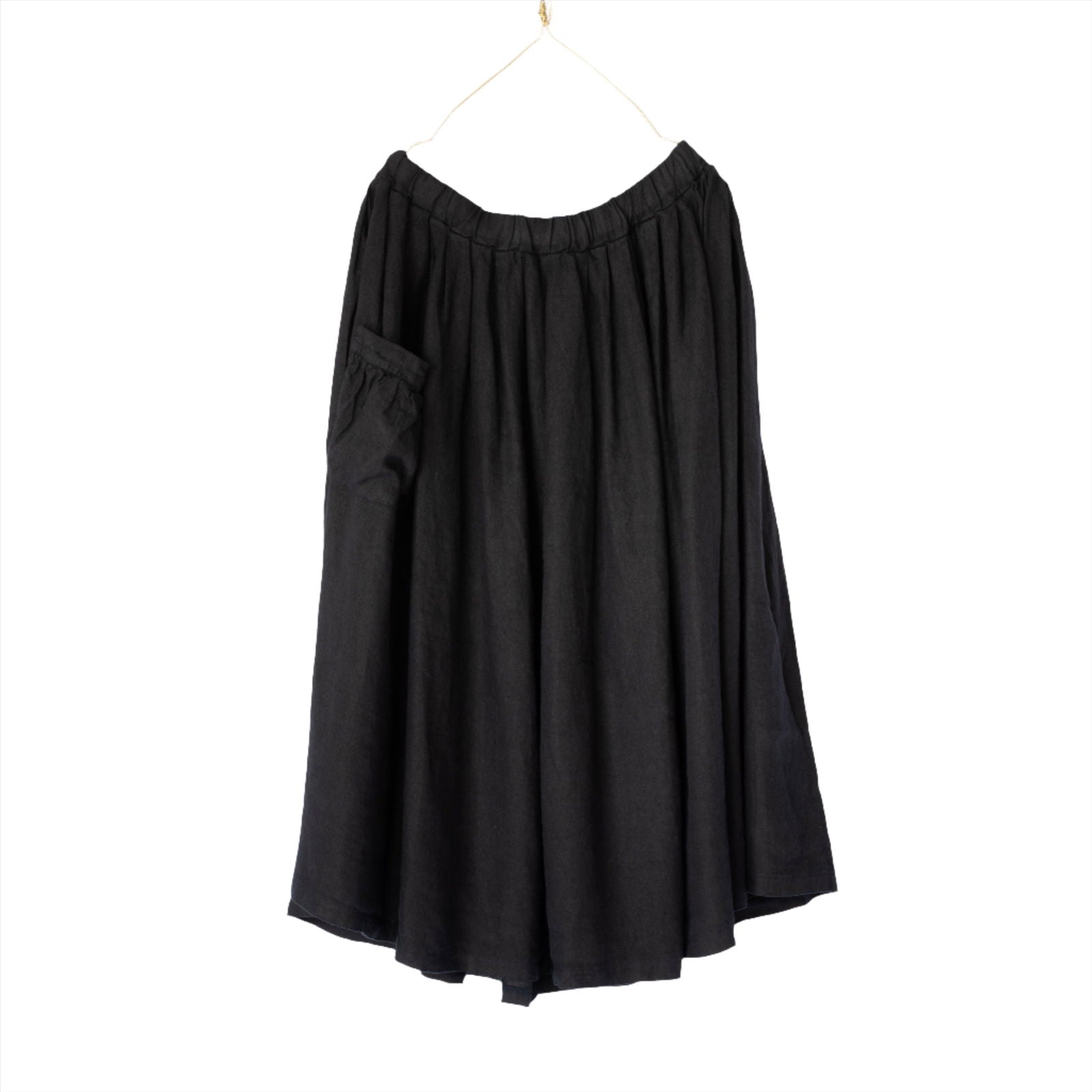 Montaigne Transeasonal Linen Skirt with Front Pocket Navy