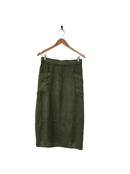 Montaigne Tulip Linen Skirt Forest Green