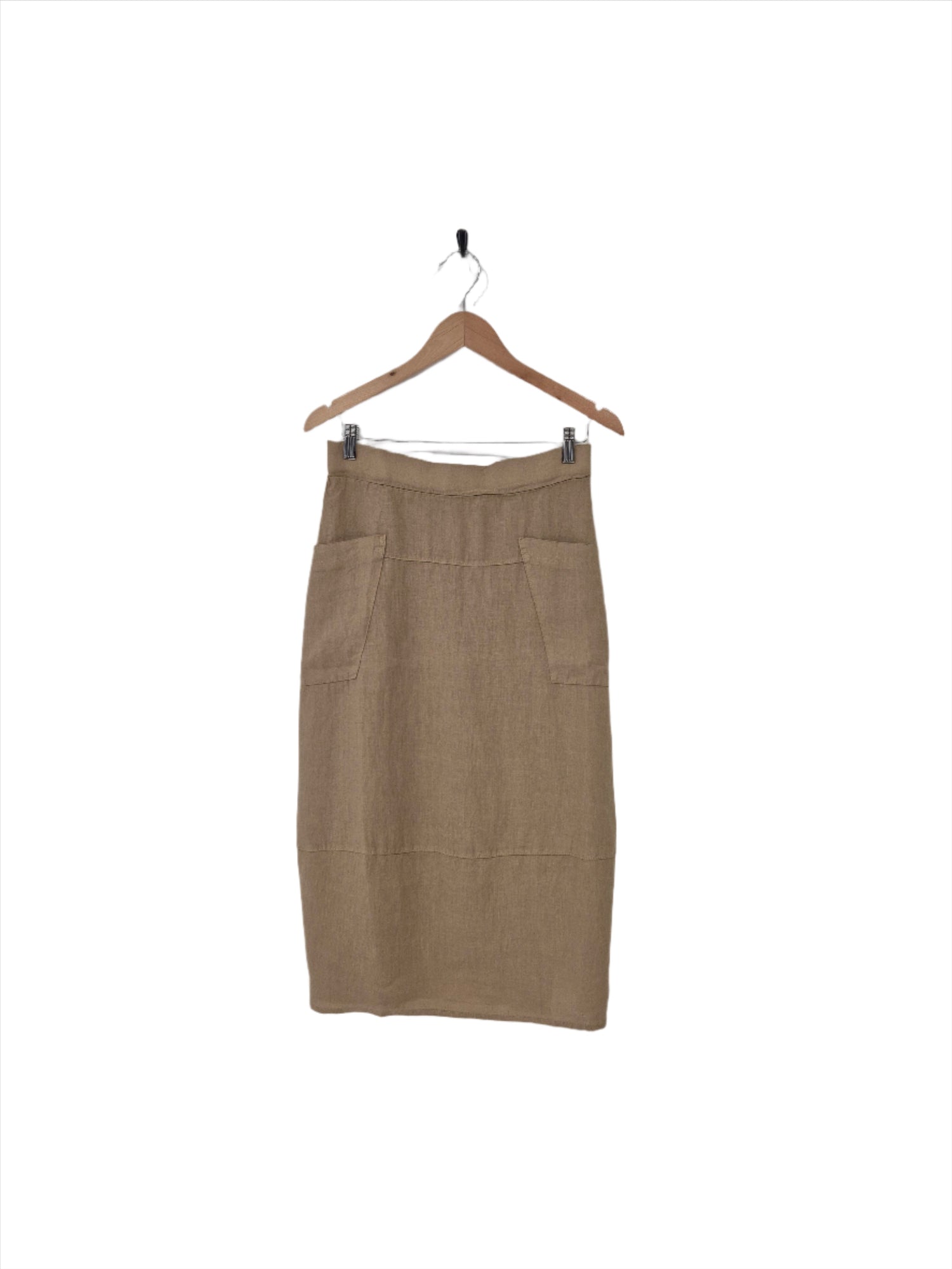 Montaigne Tulip Linen Skirt Ocre