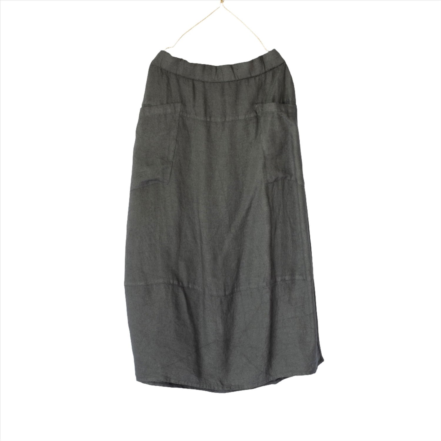 Montaigne Tulip Linen Skirt Petrol