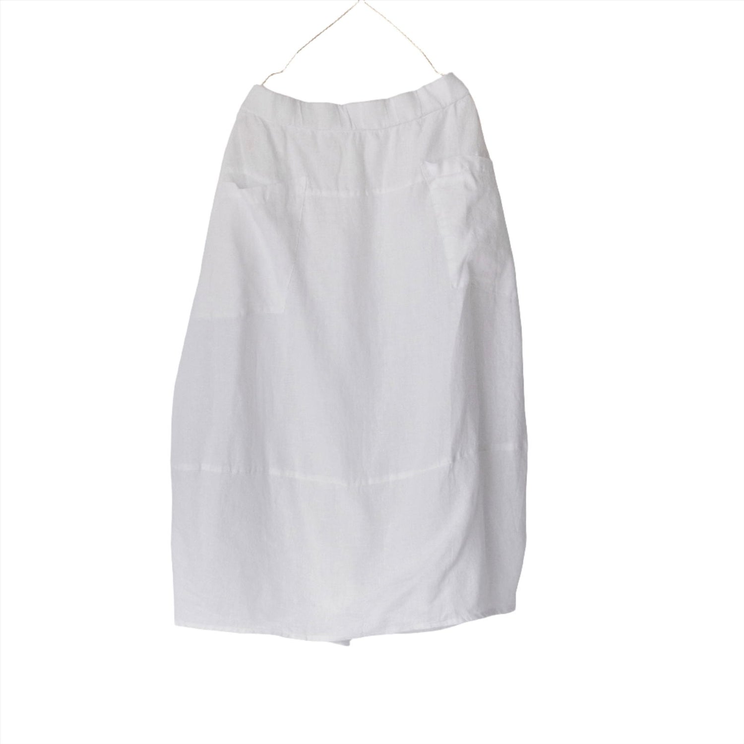 Montaigne Tulip Linen Skirt White