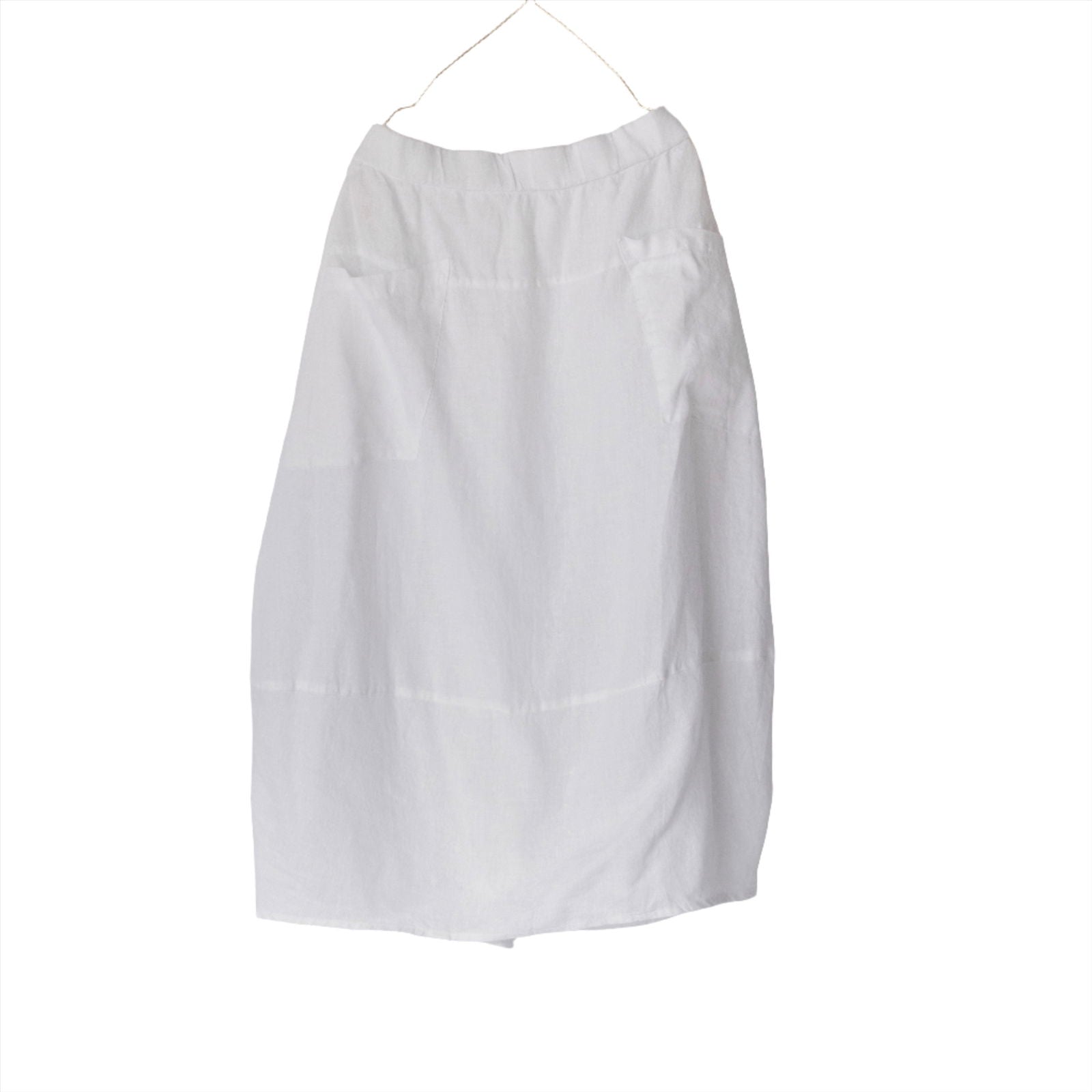 Montaigne Tulip Linen Skirt White