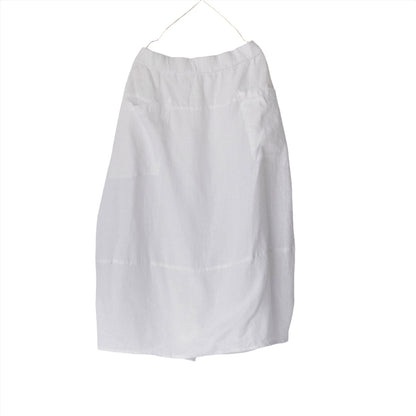 Montaigne Tulip Linen Skirt White