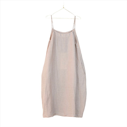Montaigne Tulipe Linen Slip Dress Natural