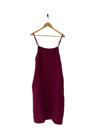 Montaigne Tulipe Linen Slip Dress Orchid