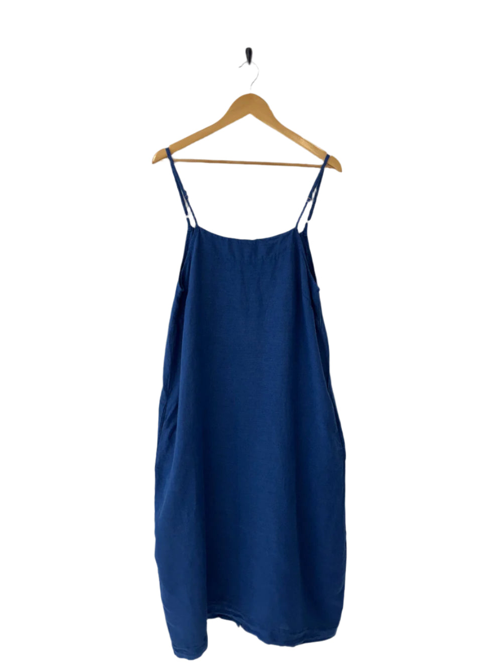 Montaigne Tulipe Linen Slip Dress Royal Blue
