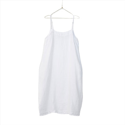 Montaigne Tulipe Linen Slip Dress White
