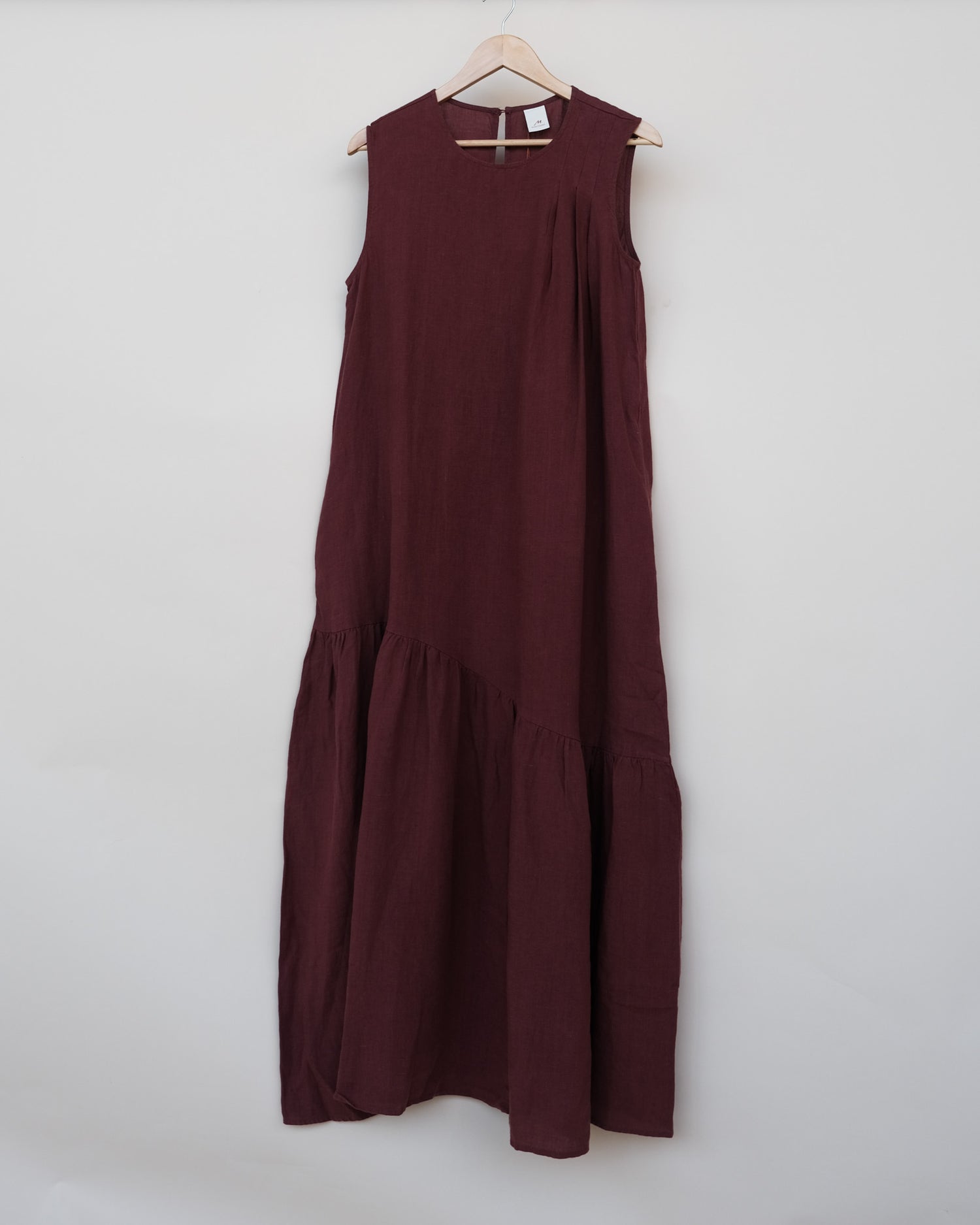 Montaigne Valerie Linen Maxi Dress Wine