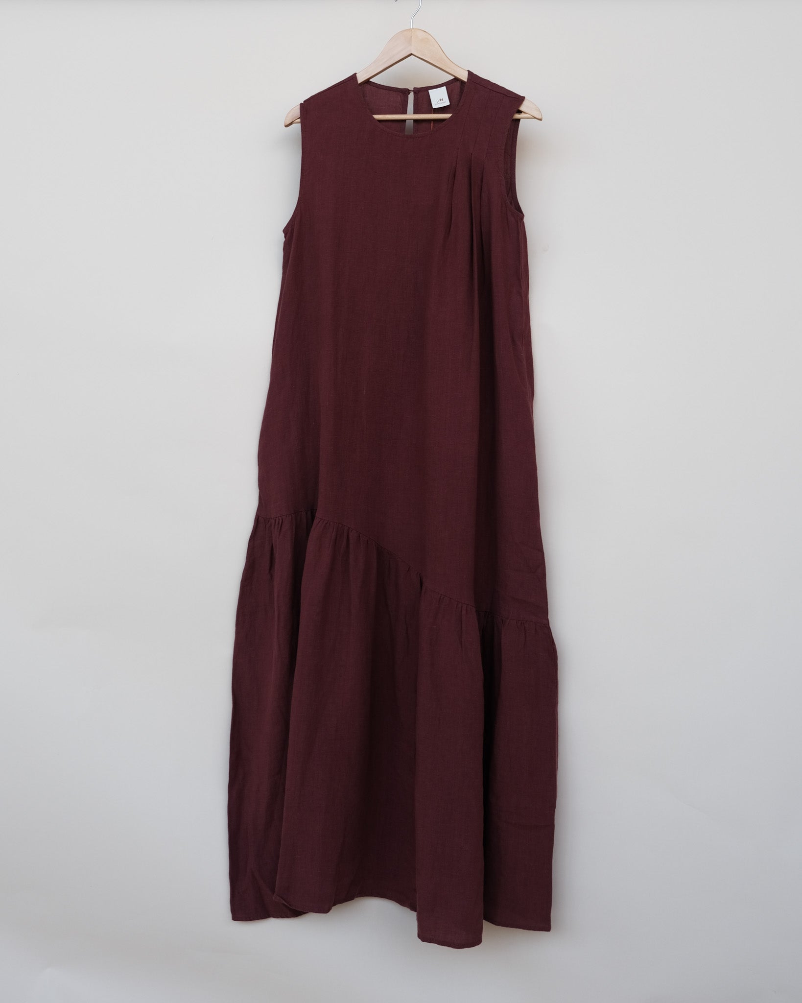 Montaigne Valerie Linen Maxi Dress Wine