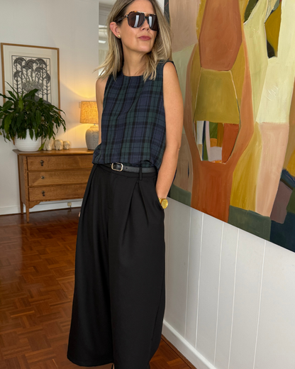 Montaigne Wool Tailored Trouser Pant Black