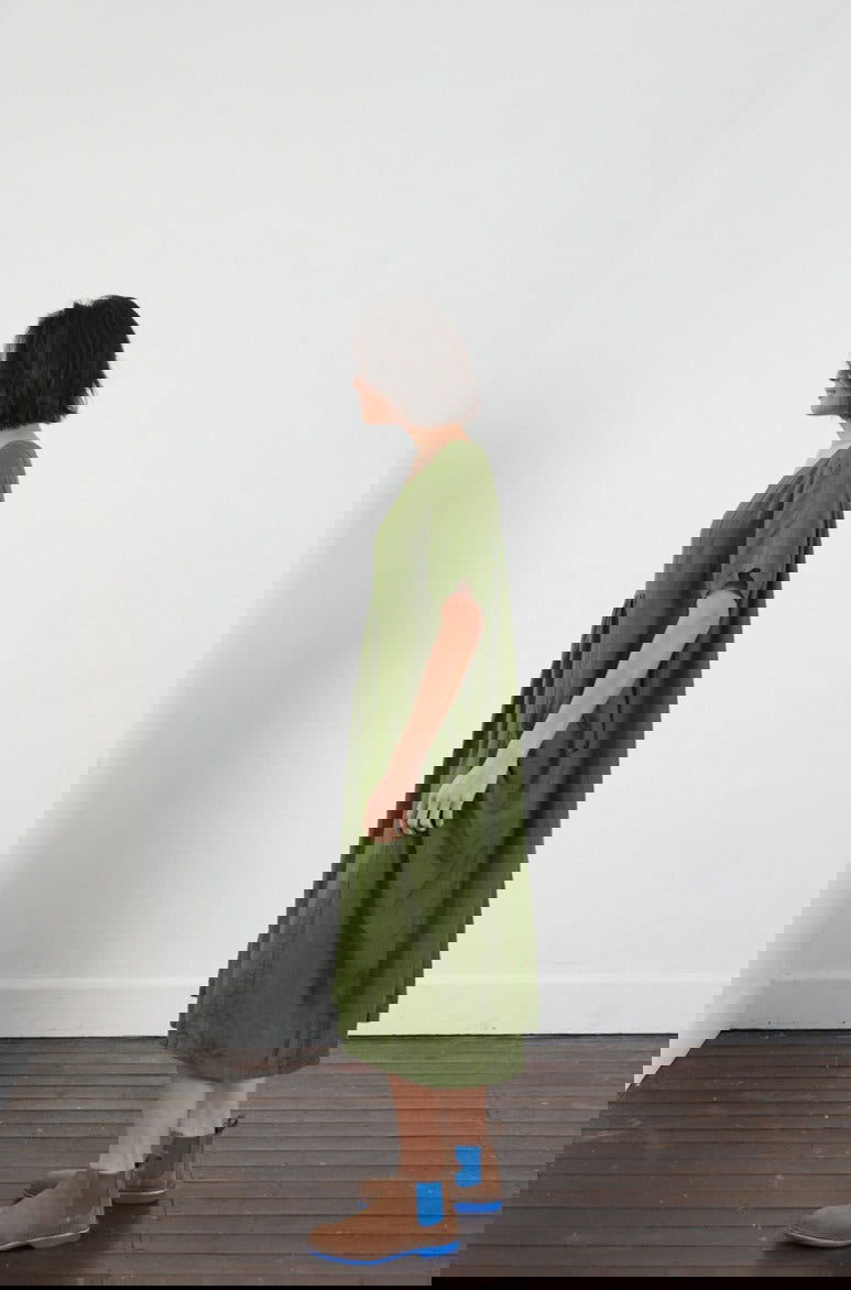 Montaigne Zuri Linen Pocket Dress Forest Green1