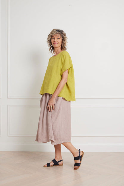 Montaigne Alize Linen Sleeveless Dress with Deep Pockets Antique Rose4
