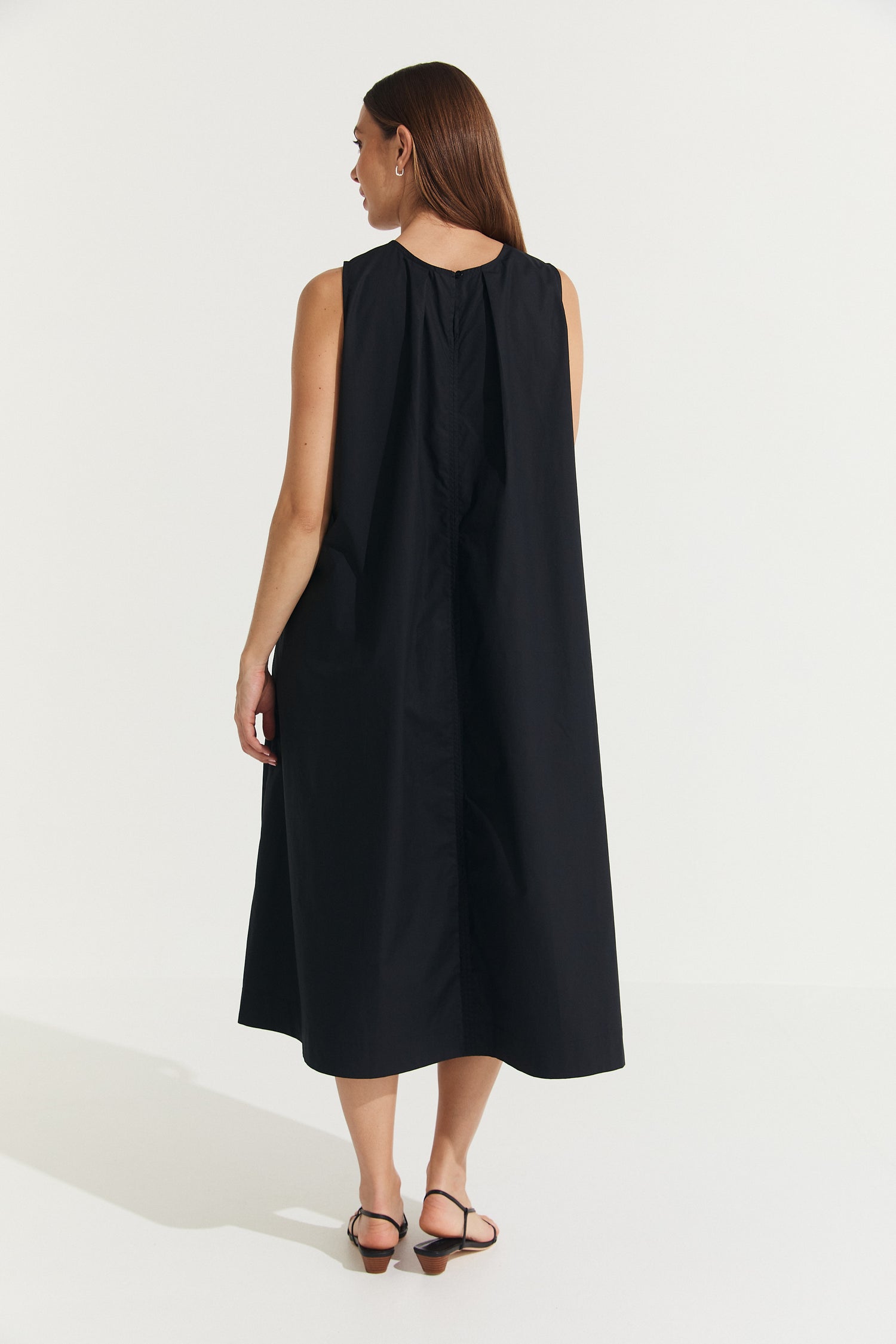 Montaigne Delphine Cotton Shift Dress Black1