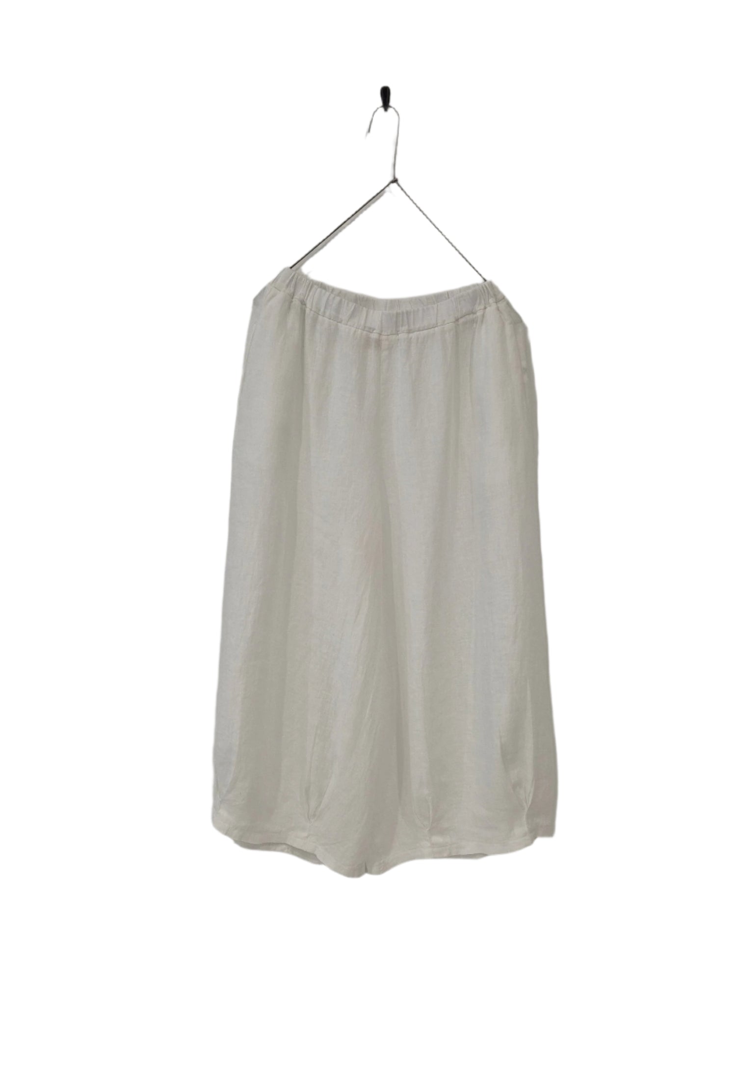 Montaigne Eadie Linen Pant with Gathering Detail White2