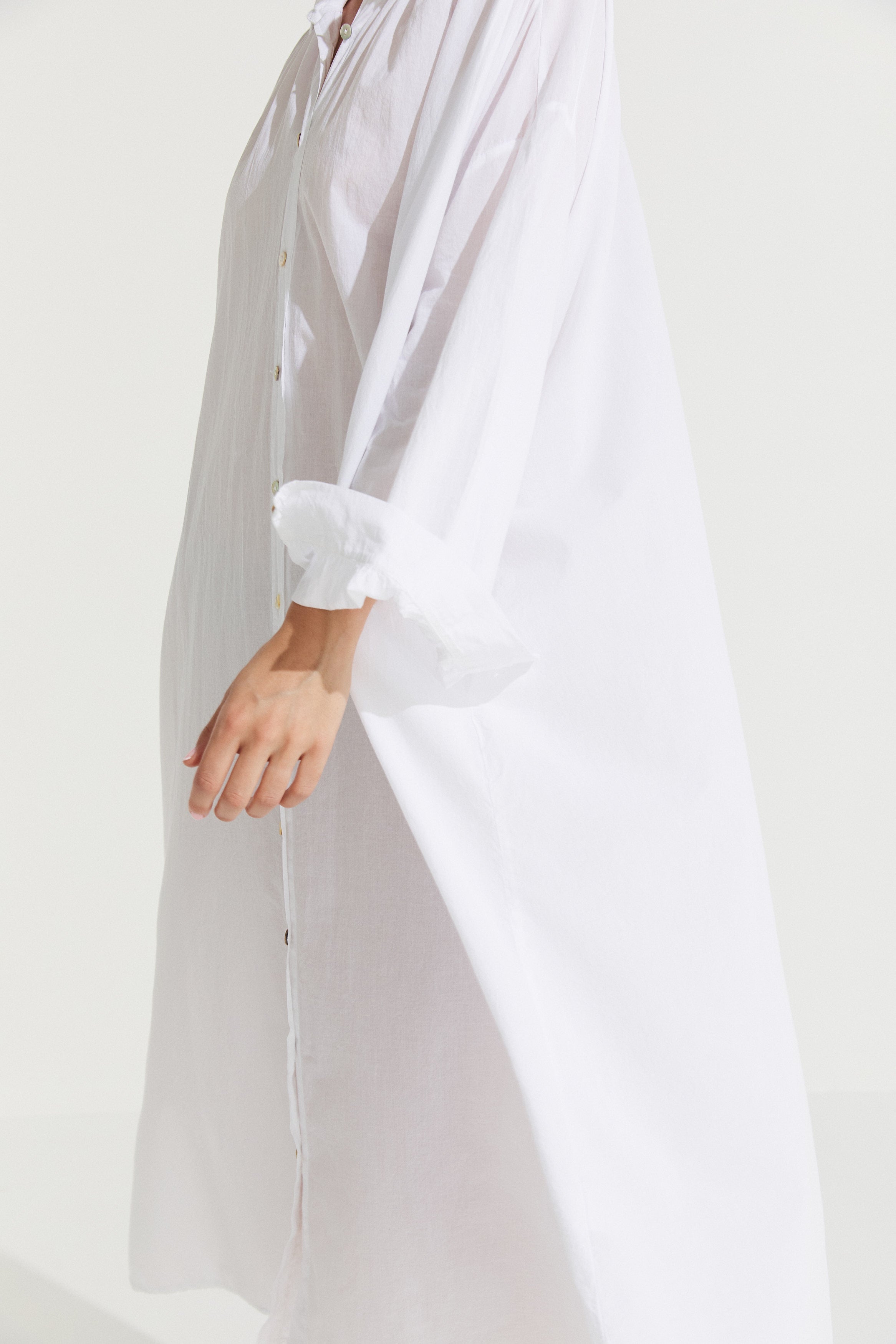 Montaigne Frederic Oversized Cotton Shirt Dress White5
