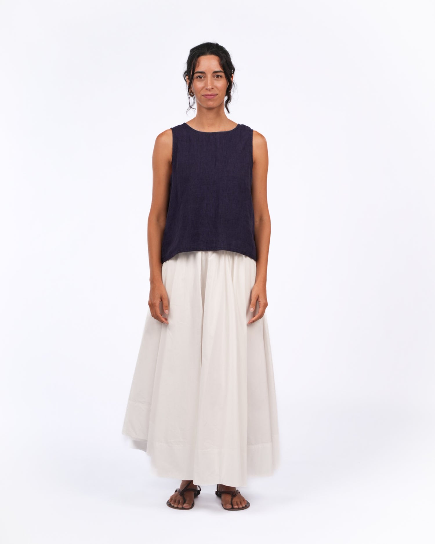 Montaigne Full Asymmetrical Cotton Poplin Skirt1
