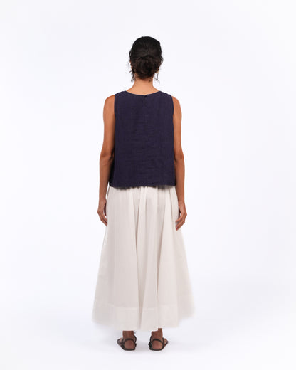 Montaigne Full Asymmetrical Cotton Poplin Skirt3
