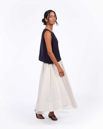 Montaigne Full Asymmetrical Cotton Poplin Skirt5