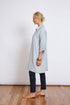 Montaigne Isabelle Linen Collared Shirt with Side Pockets Silver