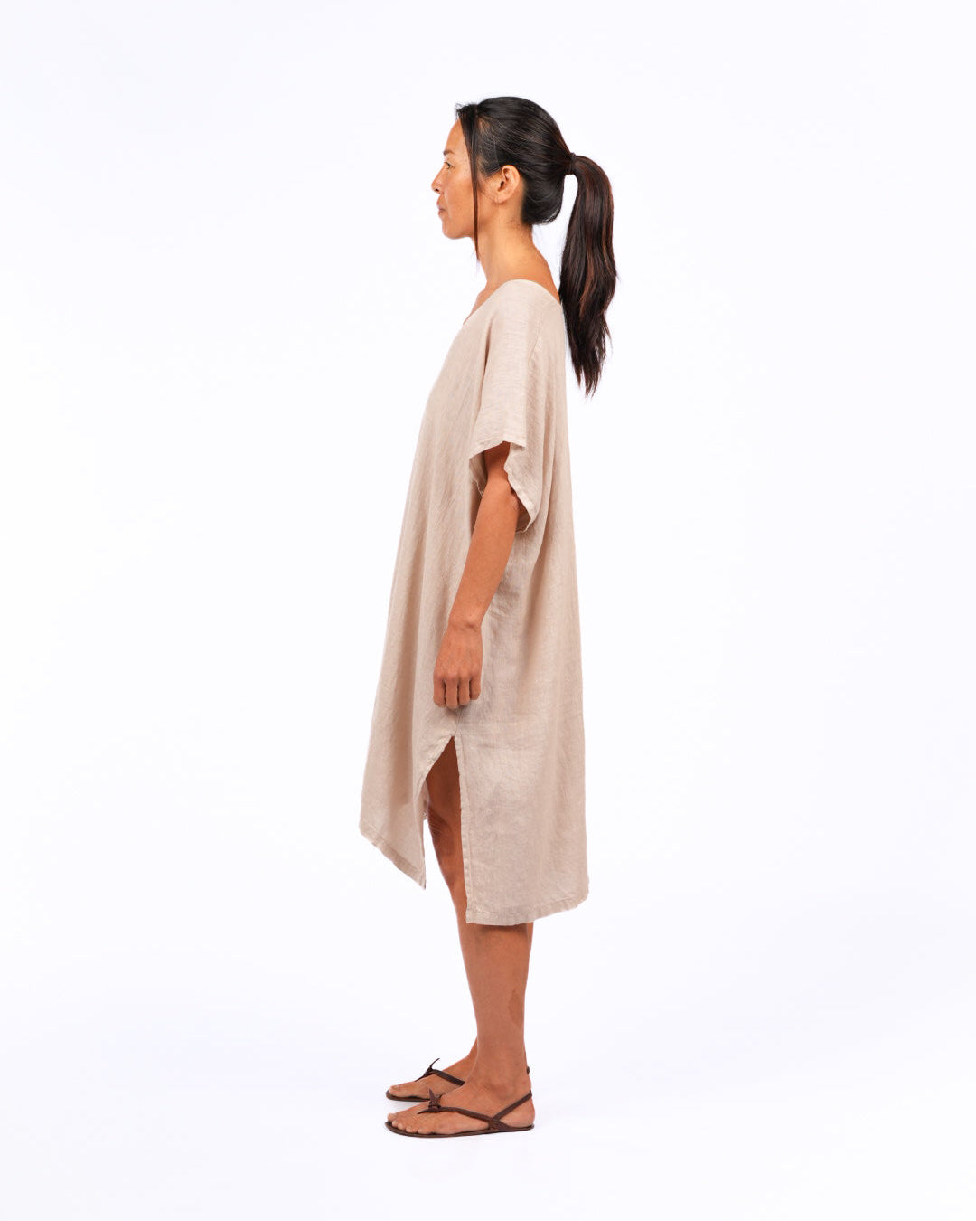 montaigne jacqueline linen kaftan natural