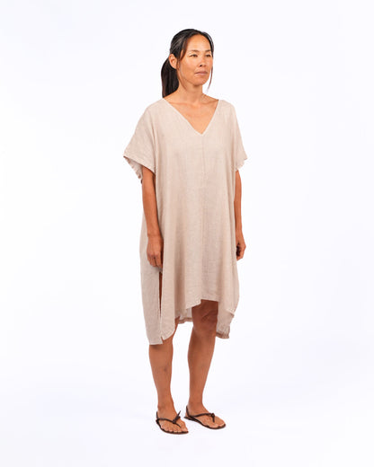 montaigne jacqueline linen kaftan natural