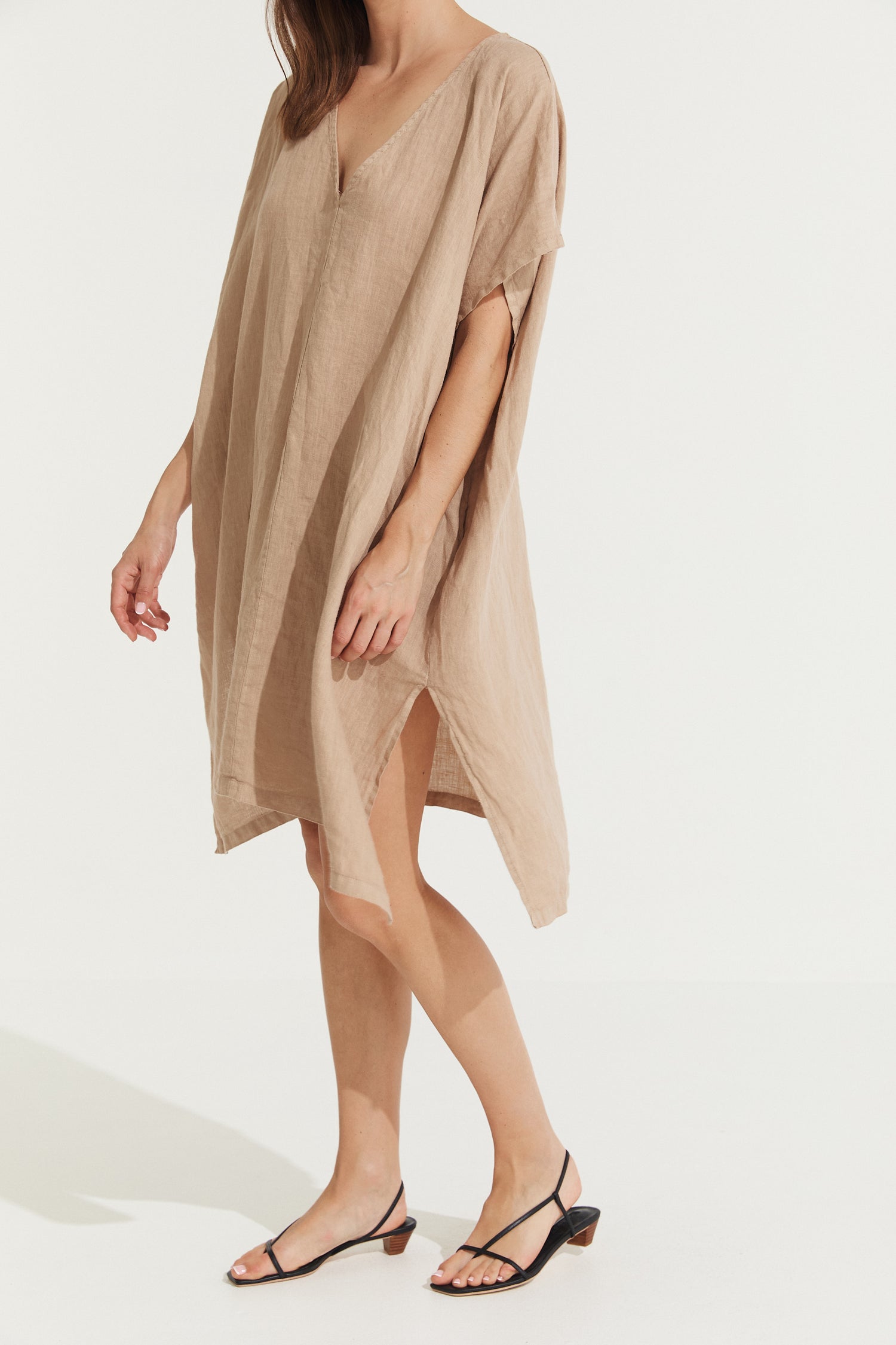 Montaigne Jacqueline Linen Kaftan Ocre