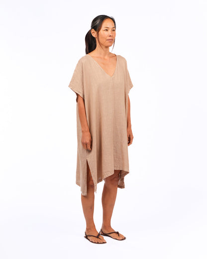 montaigne jacqueline linen kaftan ocre