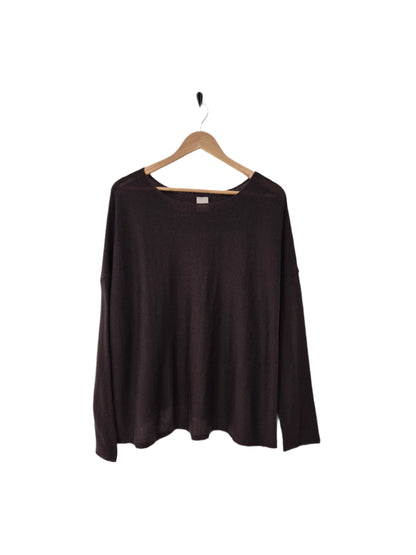 Montaigne Laurant 100% Australian Merino Superfine Loose Summer Knit Rich Brown2