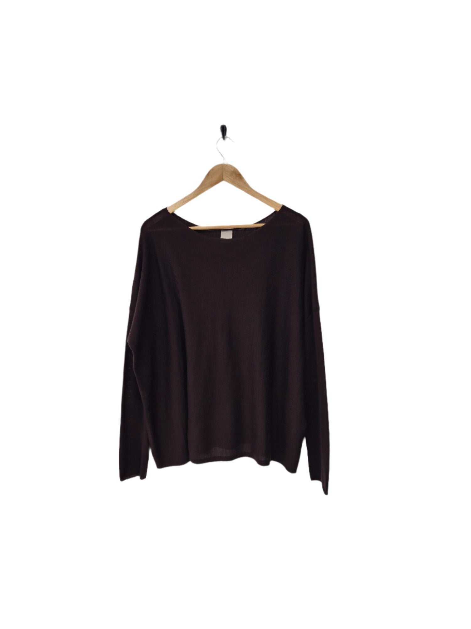 Montaigne Laurant 100% Australian Merino Superfine Loose Summer Knit Rich Brown