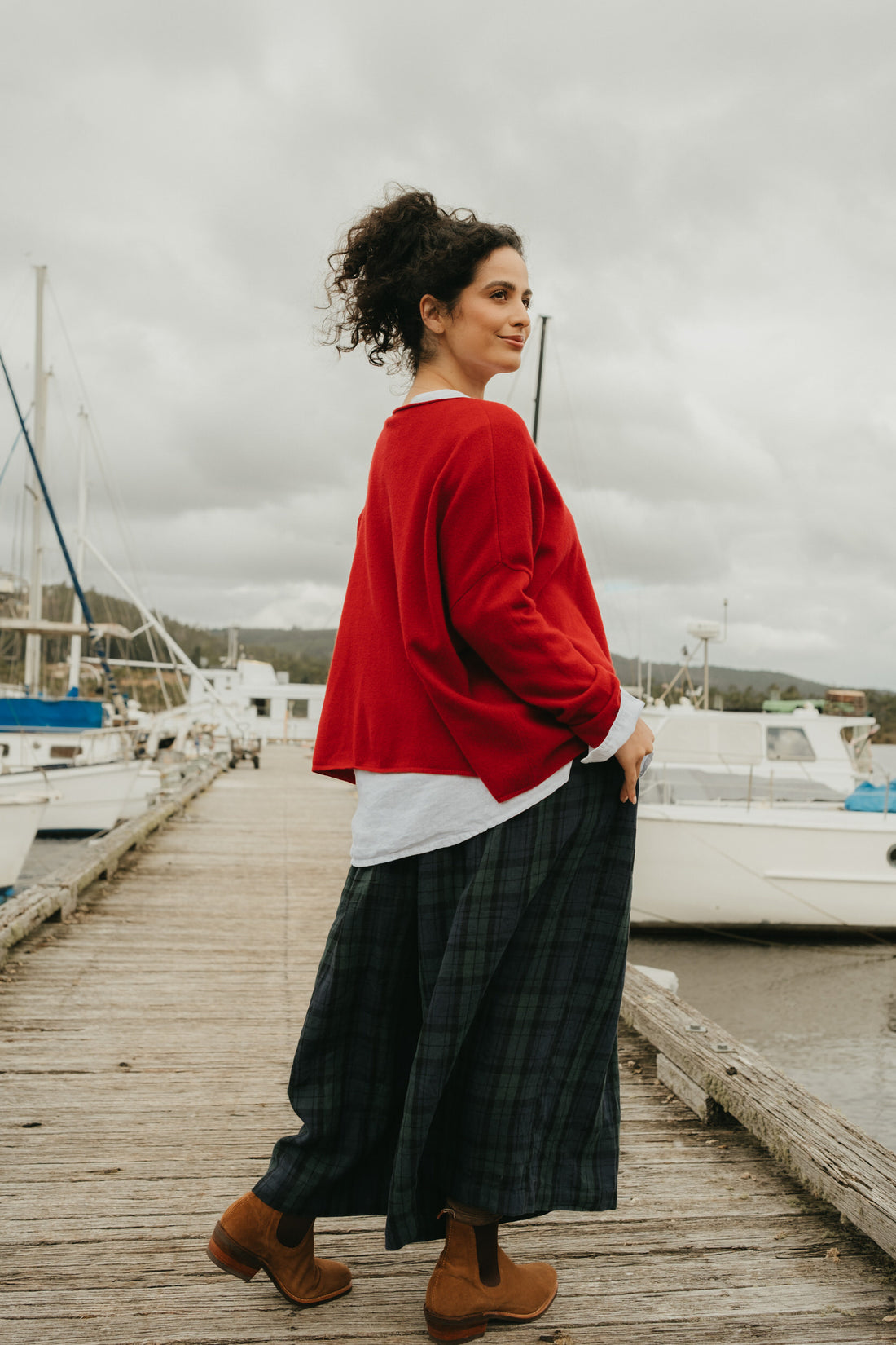 Montaigne Olivia 100% New Zealand Lambswool Jumper Red