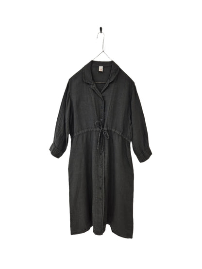 Montaigne Rodin Linen Drawstring Dress Petrol