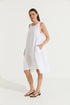 Montaigne Sara Sleeveless Linen Dress White1