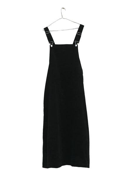Corduroy Cotton Midi Overall Style Dress